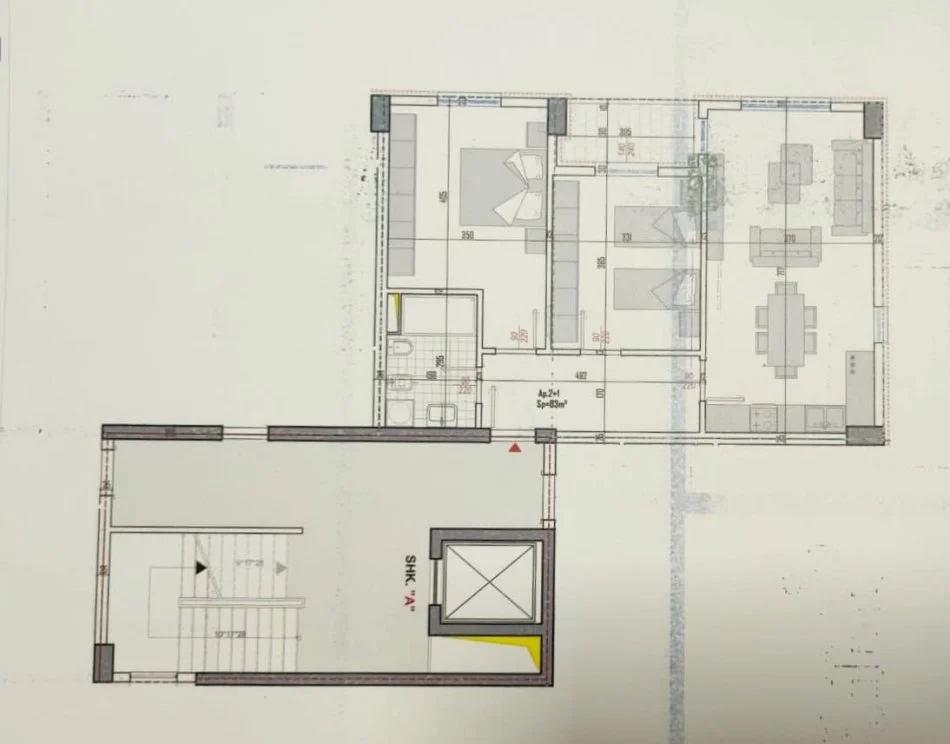 Tirane, shitet apartament 2+1 Kati 7, 95 m² 77.000 € (Kamez)