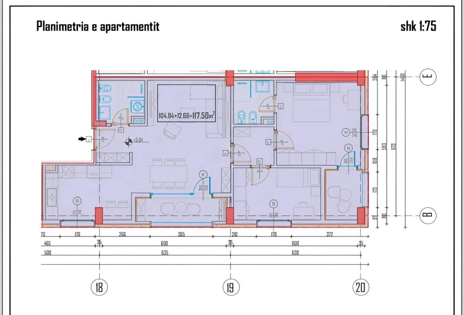 Tirane, shes apartament 2+1 Kati 2, 118 m² 159.000 € (ish Shqiponja)