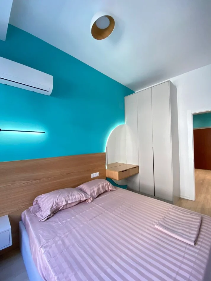 Tirane, jepet me qera apartament 1+1+Ballkon Kati 2, 48 m² 600 € (RRUGA BILL KLINTON)