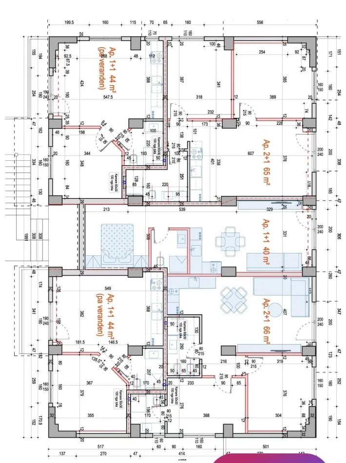 Golem, 5 Apartamente me tipologji te ndryshme per shitje 1500 Euro m2