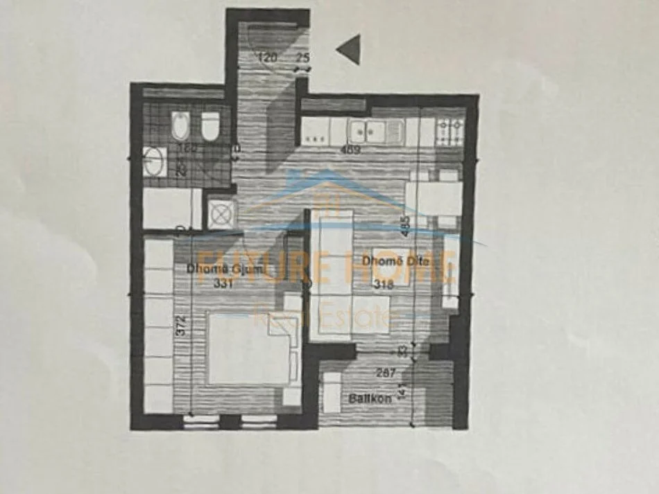 Tirane, shitet apartament 1+1 Kati 4, 57 m² 60.000 € (QTU)