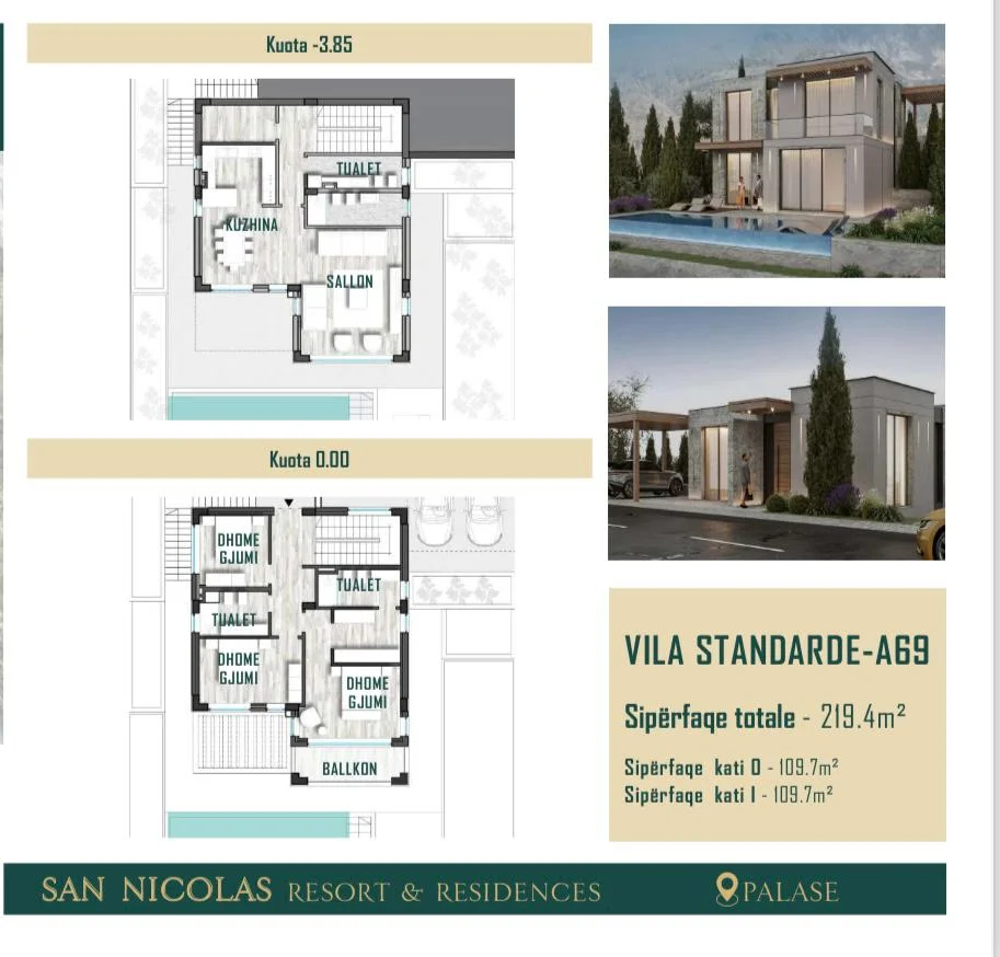 Dhermi - Palase,Vile 2 Katshe ne shitje , 219 m² 800.000 € (Palase)