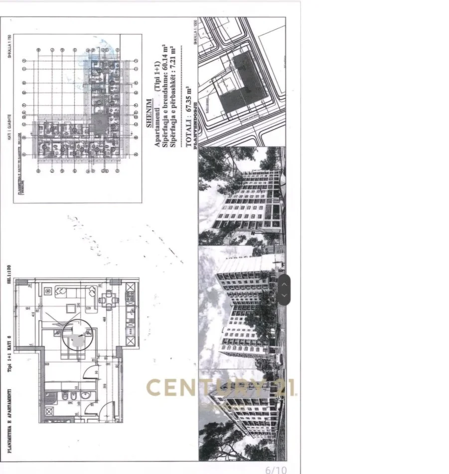 Tirane, shitet apartament 1+1+Aneks+Ballkon Kati 6, 67 m² 57.300 € (kamez)