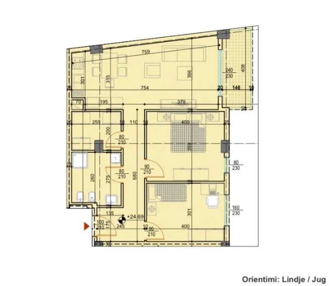 Tirane, shitet apartament 2+1+Ballkon Kati 6, 109 m² 136.000 € (Rruga Teodor Keko)