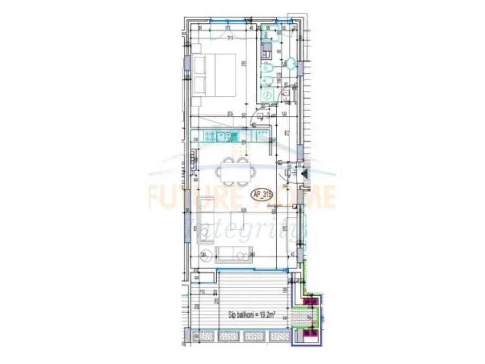 Gjiri Lalezit | Hamallaj, shitet apartament 1+1 Kati 2, 90 m² 284.130 € (SAN PIETRO GJIRI I LALZIT)