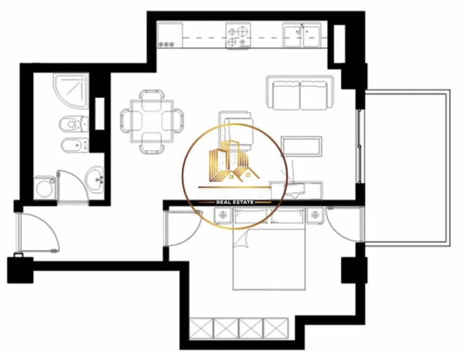 Apartament për Shitje 1+1 në Kompleksin Usluga!