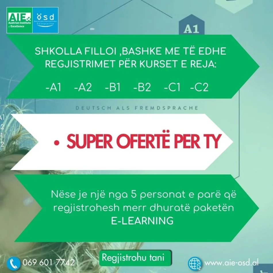 Tirane, kurse gjuhe gjermanisht Filluan regjistrimet e reja!