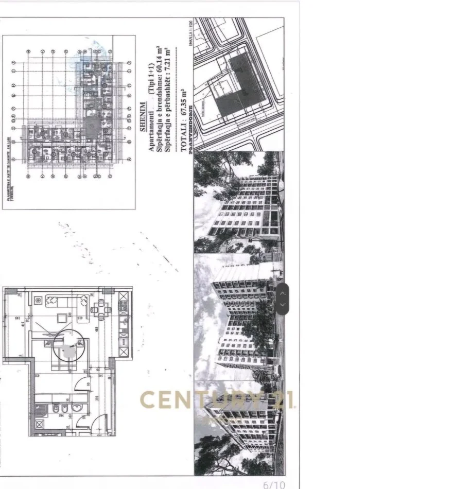 Tirane, shitet apartament 1+1+Aneks+Ballkon Kati 6, 67 m² 57.300 € (kamez)