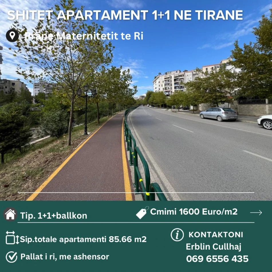 SHITET APARTAMENT 1+1 ALI DEMI MATERNITETI I RI