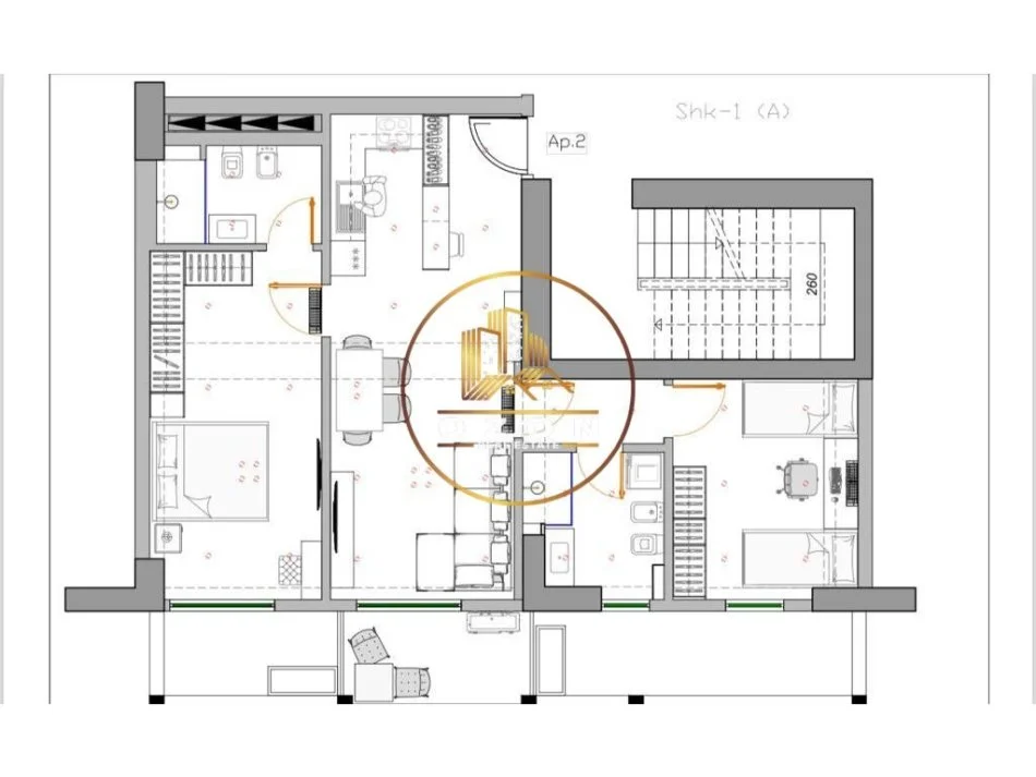 Apartament 2+1+2 për biznes me qira në Tirana Garden Building, Rruga e Kavajës!