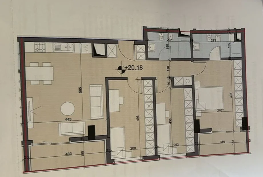 Tirane, shitet 3+1+Aneks+Ballkon Kati 6, 131 m² 124.700 € (QTU)