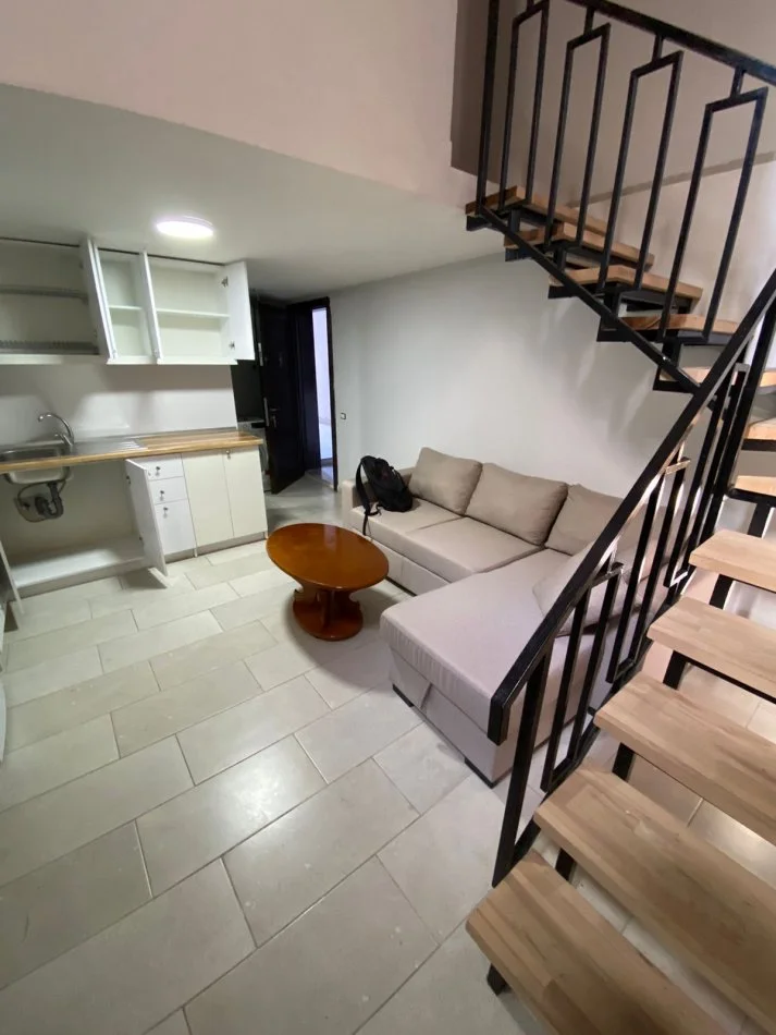 Tirane, jepet me qera apartament duplex 1+1 Kati 0, 60 m² 300 € (rruga Osman Jonuzi)
