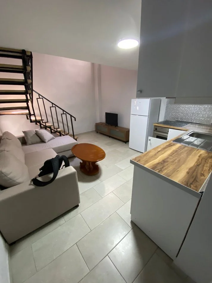 Tirane, jepet me qera apartament duplex 1+1 Kati 0, 60 m² 300 € (rruga Osman Jonuzi)