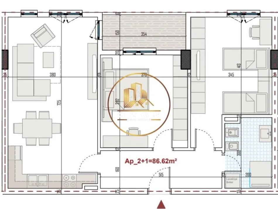 Apartament 2+1 për Shitje tek Ringside Residences,Paskuqan!
