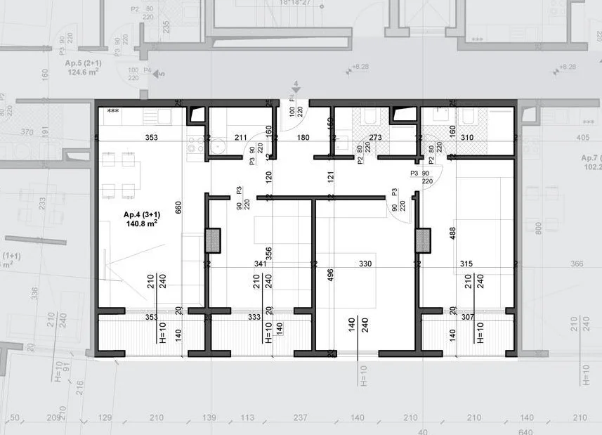 Tirane, shitet apartament 2+1 Kati 2, 204.200 € 