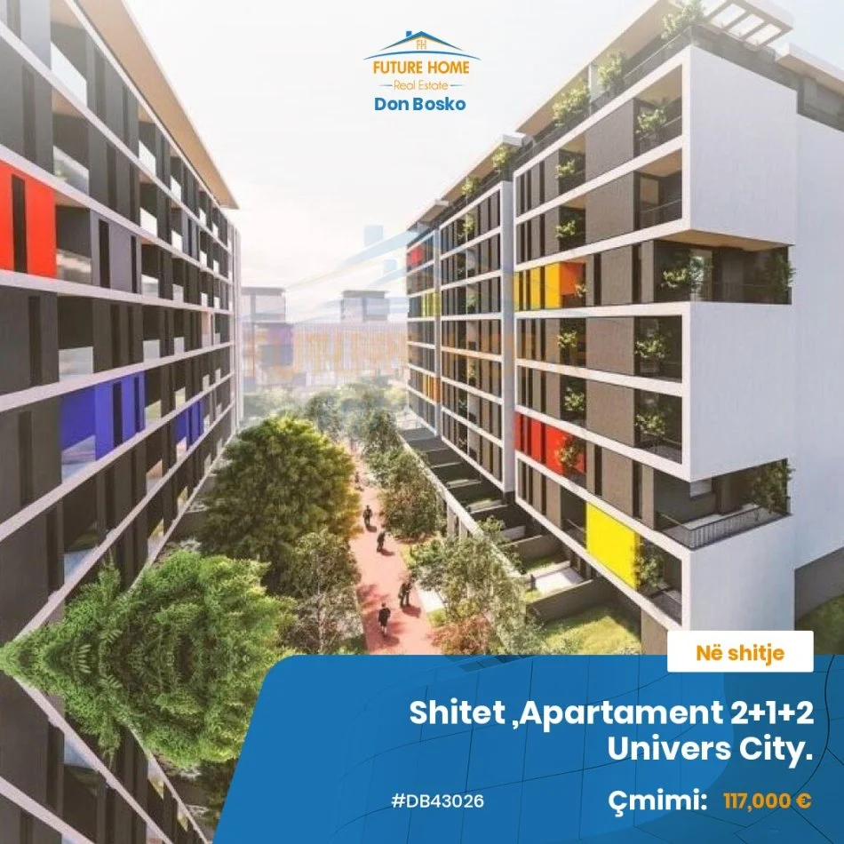 Tirane, shitet 2+1 , (Univers City)