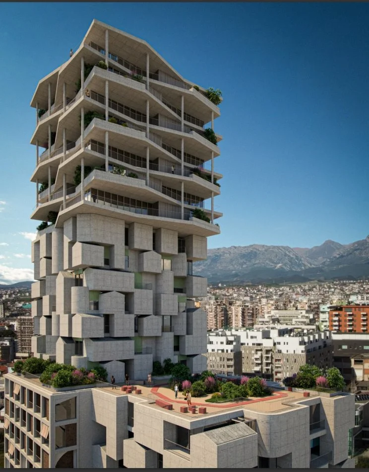 Tirane, shitet apartament 2+1 Kati 19, 100 m² (21 Dhjetori)