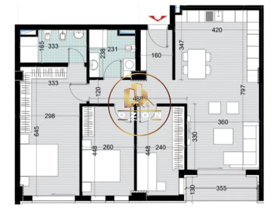 Apartament 3+1+2 për Shitje tek Diellon Residence Paskuqan!