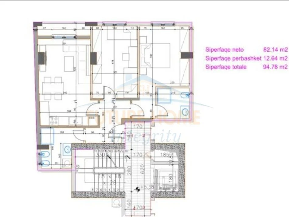 Tirane, shitet apartament 2+1 Kati 1, 95 m² 142.000 € (BRRYLI)