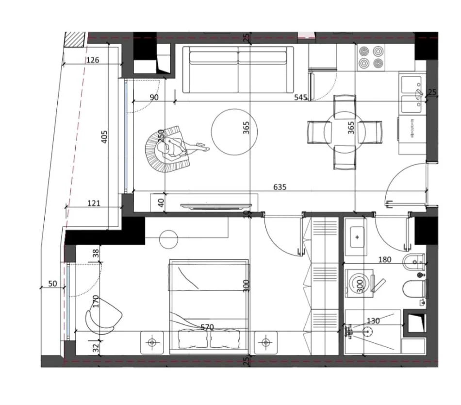 Tirane, shes 1+1+Ballkon Kati 3, 59.500 € (Kamez)