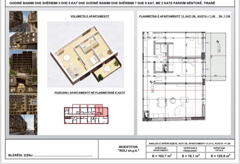 Tirane, shitet apartament 1+1 Kati 1, 85 m² 136.000 € (Siri Kodra)