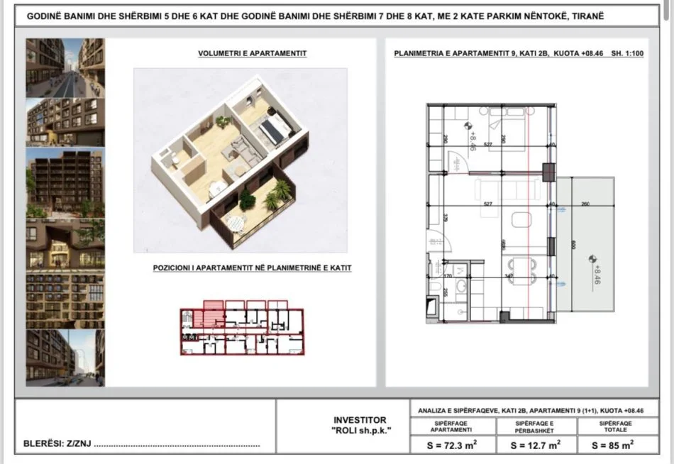 Tirane, shitet apartament 2+1 Kati 4, 127 m² 202.400 € (Siri Kodra)