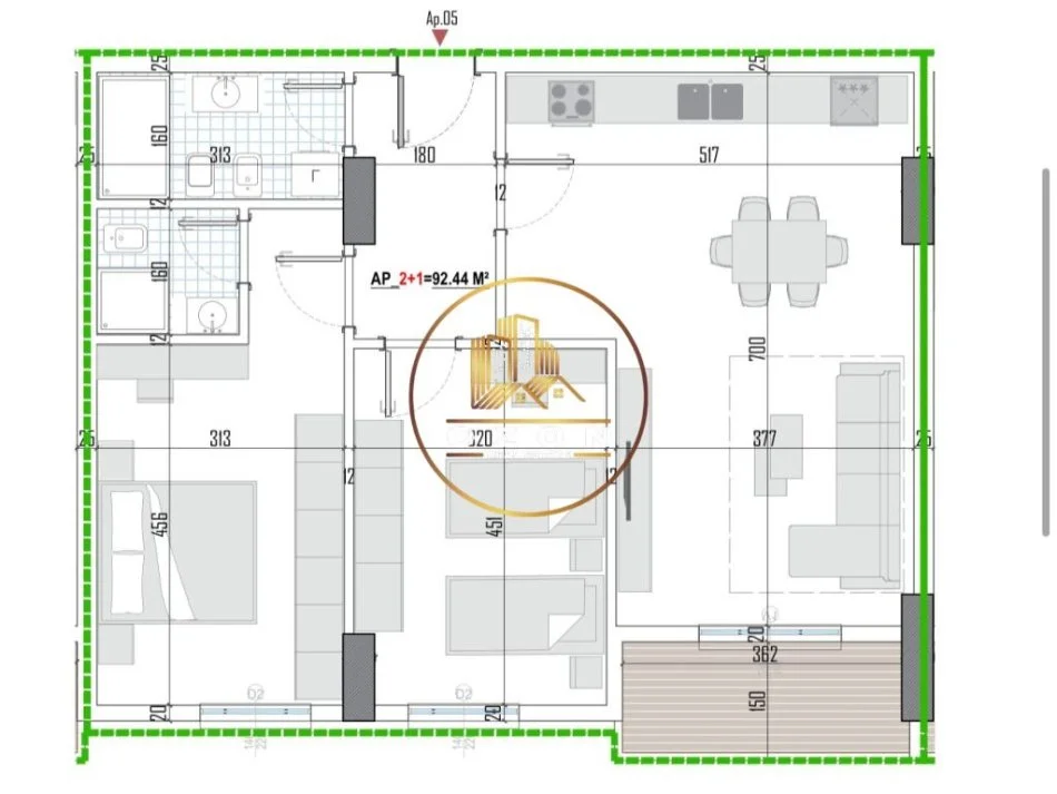 Tipologji apartamentesh 2+1 për shitje (kati i parë banim) pranë Universitetit Bujqësor, Kamëz!