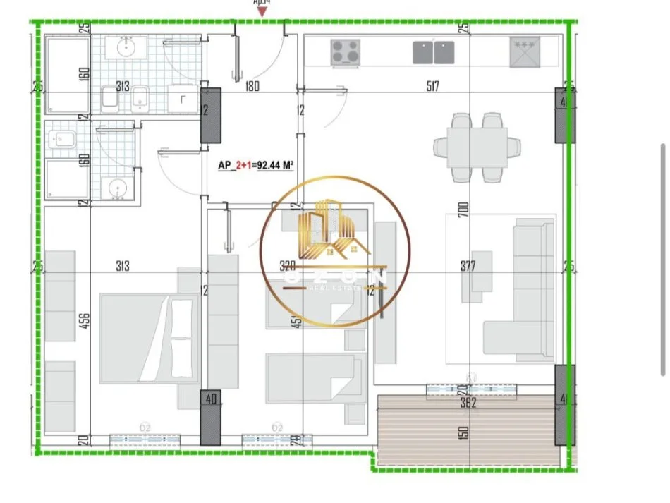 Tipologji apartamentesh 2+1 për shitje (kati i dytë banim) pranë Universitetit Bujqësor, Kamëz!