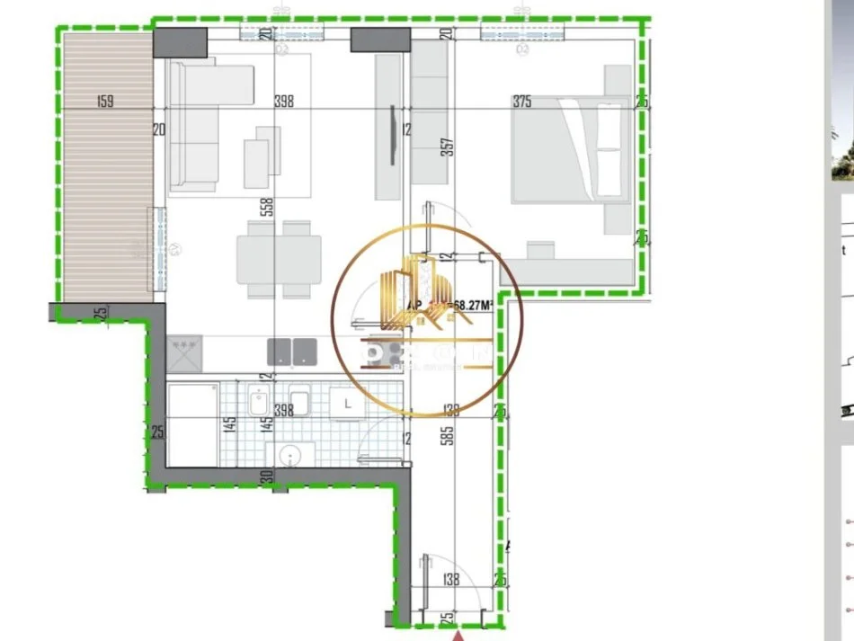 Tipologji apartamentesh 1+1 për shitje (kati i tretë banim) pranë Universitetit Bujqësor, Kamëz!