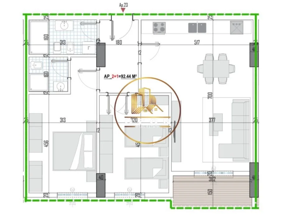 Tipologji apartamentesh 2+1 për shitje (kati i tretë banim) pranë Universitetit Bujqësor, Kamëz!
