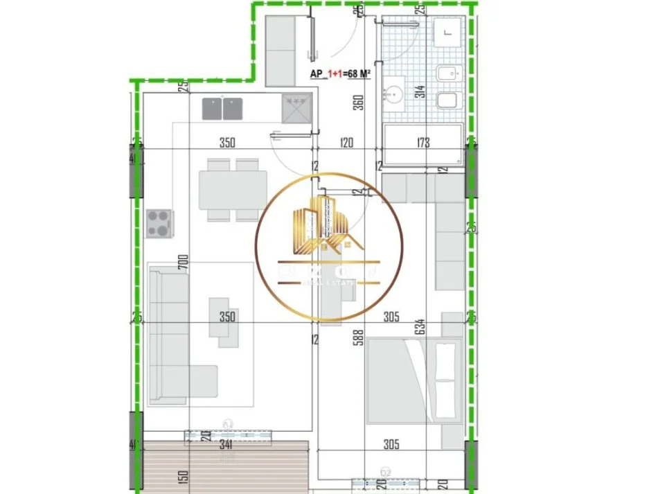 Tipologji apartamentesh 1+1 për shitje (kati i katërt banim) pranë Universitetit Bujqësor, Kamëz!