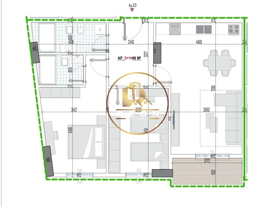 Tipologji apartamentesh 2+1 për shitje (kati i katërt banim) pranë Universitetit Bujqësor, Kamëz!