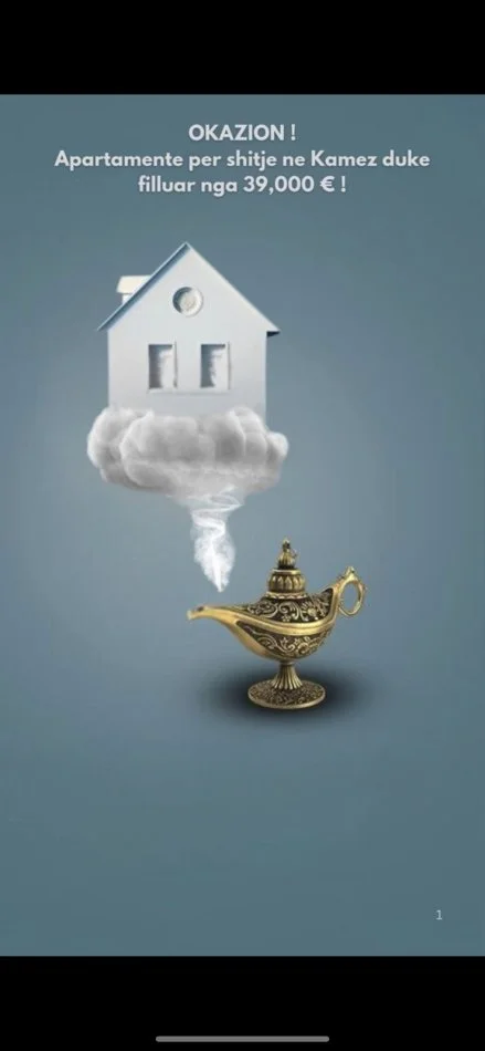 Tirane, shitet apartament 1+1 Kati 2, 50 m² 39.000 € (kamez)