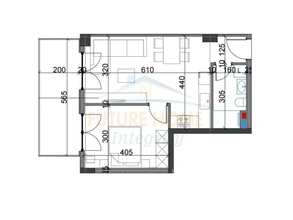 Tirane, shitet apartament 1+1 Kati 3, 70 m² 111.800 € (RRUGA E KAVAJES)