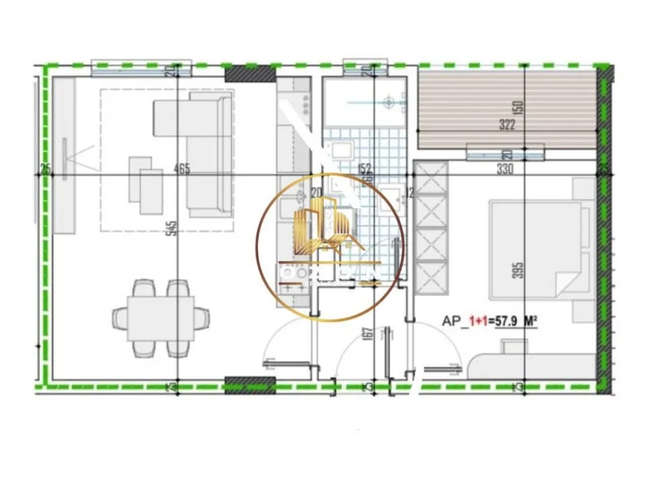 Apartament 1+1 për shitje tek Crest Residence, Paskuqan!