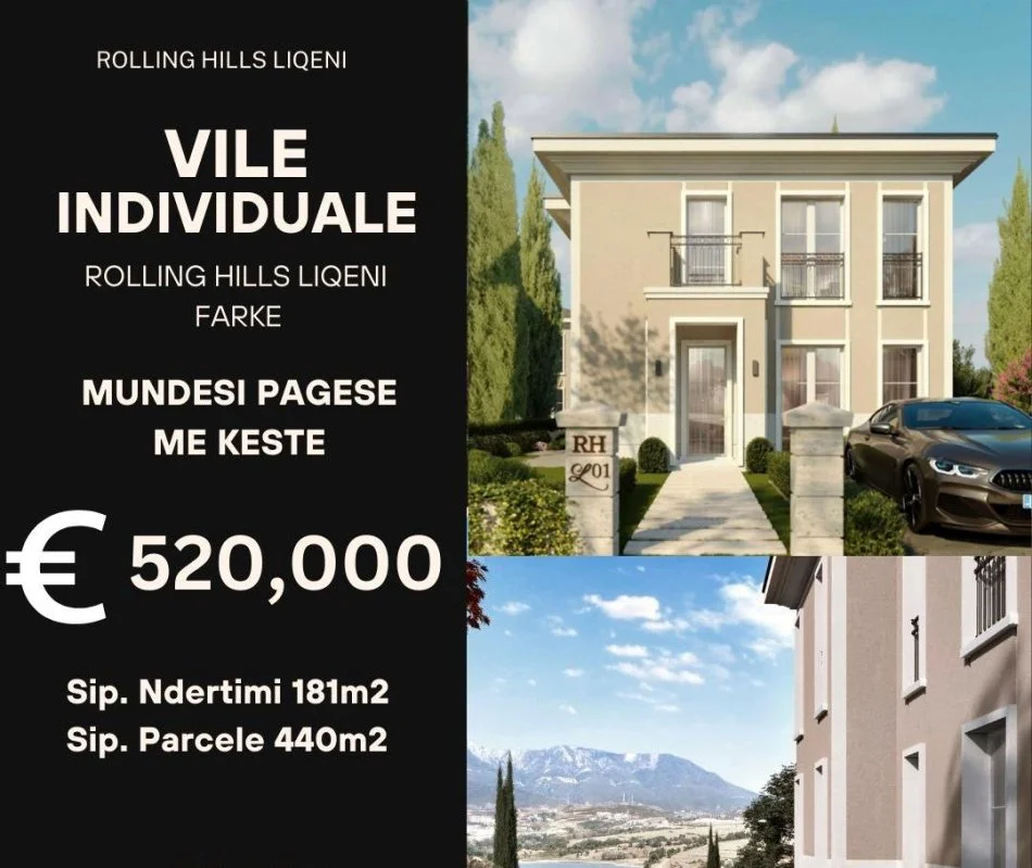 Tirane, shitet Vile 3+1+Aneks+Ballkon Kati 1, 440 m² 520.000 € (Rolling Hills Farke)