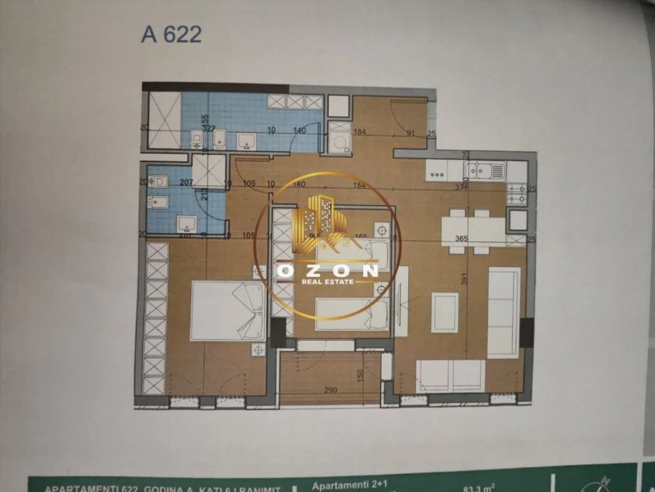 Shitet Apartament 2+1+2 me Post Parkimi tek Univers City!