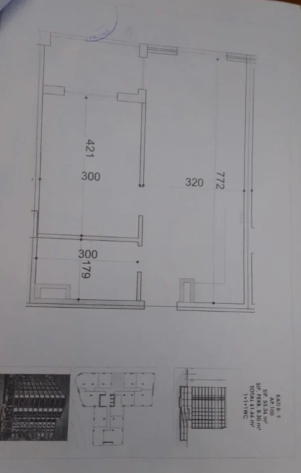 Tirane, shitet apartament 1+1 Kati 8, 61 m² (don bosko)