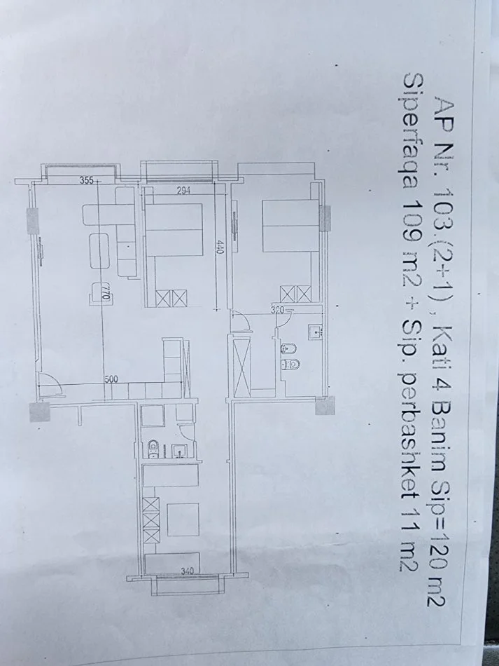 Durres, shitet apartament 2+1+Aneks+Ballkon Kati 4, 120 m² 120.000 € (Durres)