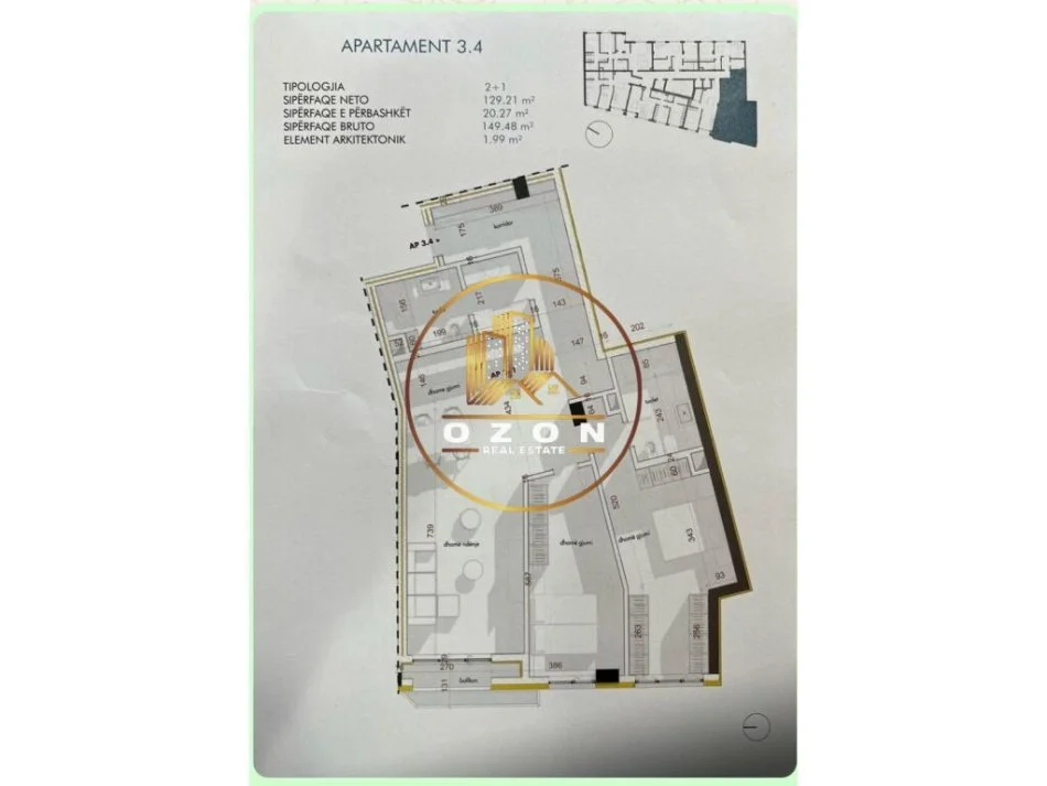 Apartament 2+1 në Shitje tek Pazari i Ri!