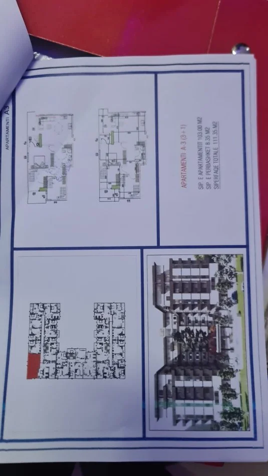 Golem, shitet apartament 3+1+Aneks+Ballkon Kati 4, 111 m² (Golem)