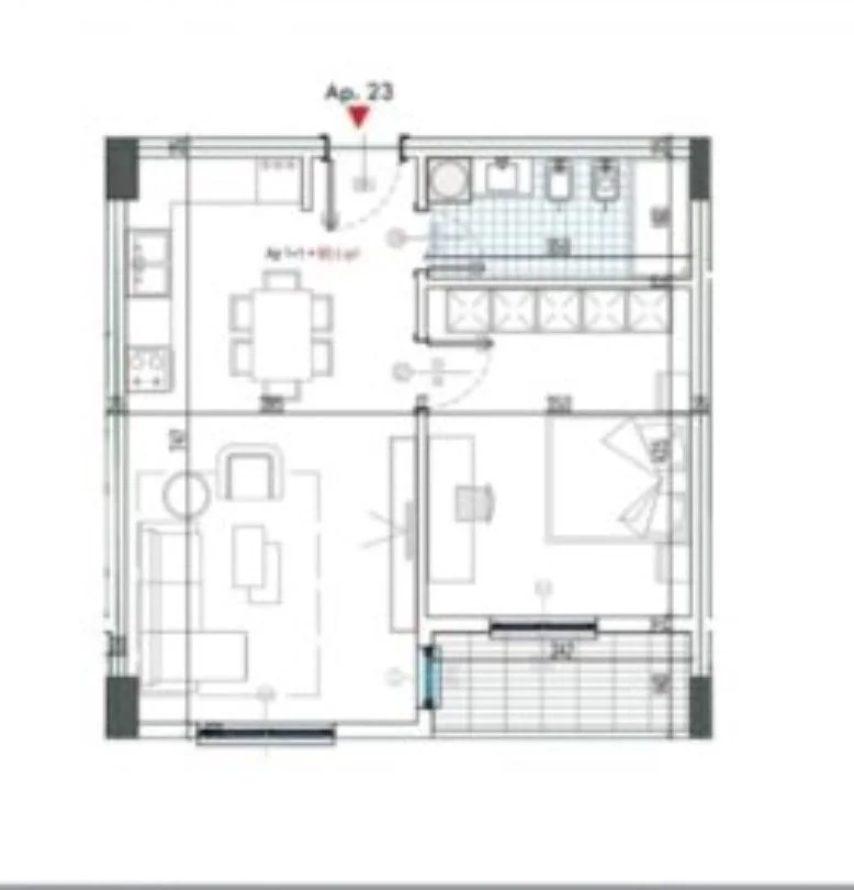 Tirane, shitet apartament 1+1 Kati 4, 70 m² 66.500 € (Paskuqan)