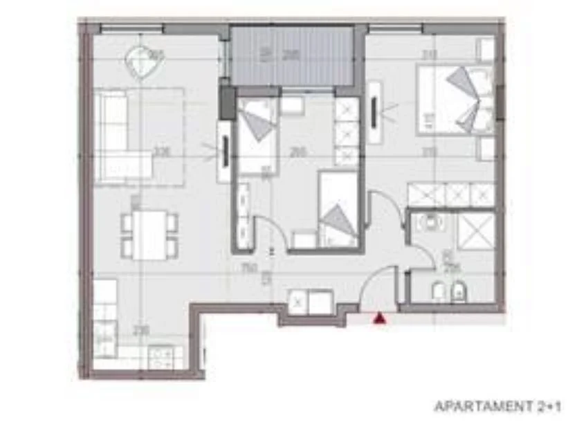 Tirane, shitet apartament 2+1 Kati 6, 86 m² 86.800 € 