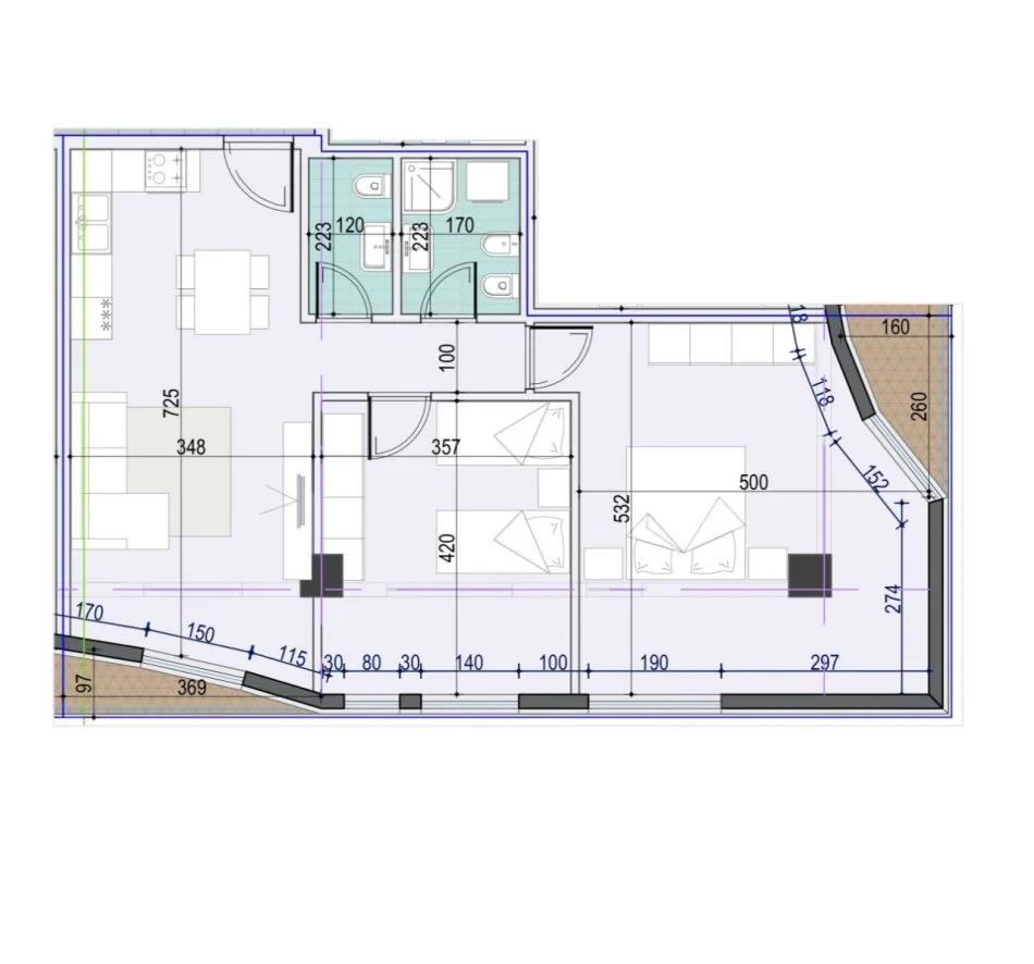 Tirane, shitet apartament 2+1+Ballkon Kati 2, 108 m² 230.000 € (Mine Peza)
