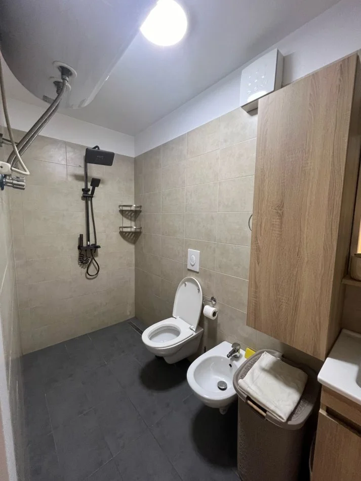 Tirane, jepet me qera apartament 1+1+Ballkon Kati 5, 80 m² 600 € (Rruga Panorama)