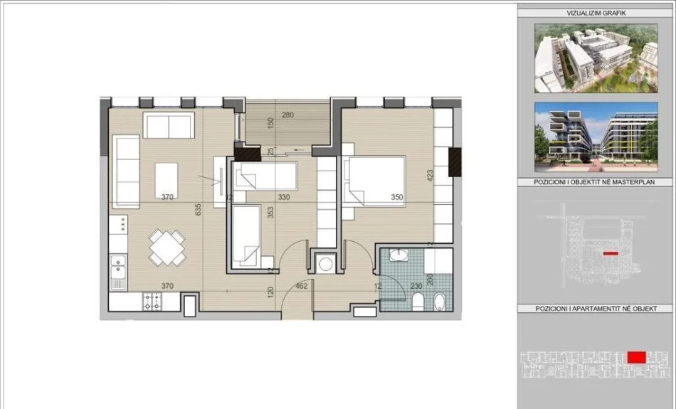 Tirane, shitet apartament 2+1+Ballkon Kati 1, 90 m² 92.000 € (univers city)