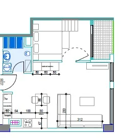 Tirane, shitet apartament 1+1+Ballkon Kati 10, 70 m² 325.000 € (Rruga Myslym Shyri)
