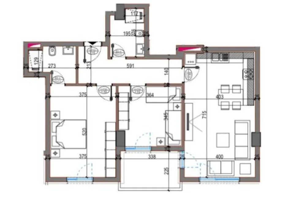 Tirane, shitet apartament 2+1 Kati 5, 111 m² 88.000 € (Bulevardi Nene Tereza)