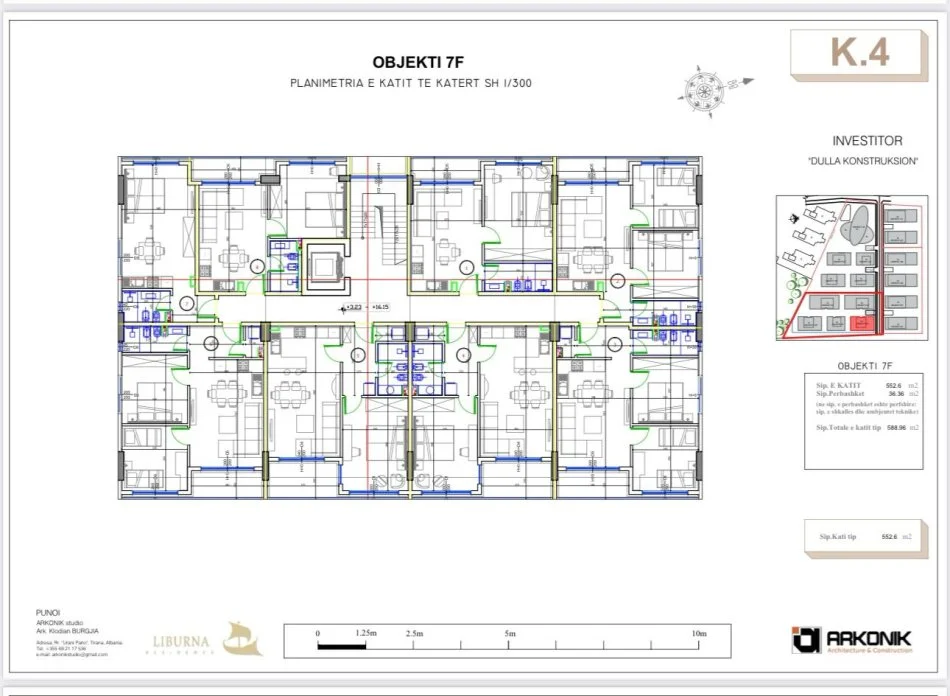Golem, shitet apartament 1+1+Ballkon Kati 4, 70 m² (Golem)
