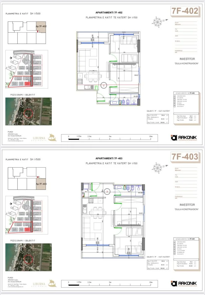 Golem, shitet apartament 1+1+Ballkon Kati 4, 70 m² (Golem)